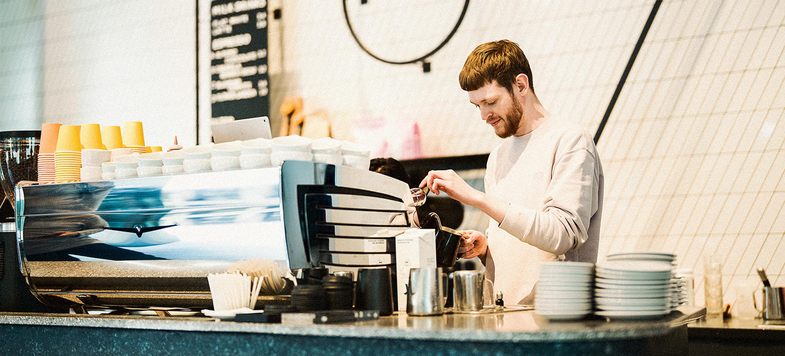 Barista in coffee shop